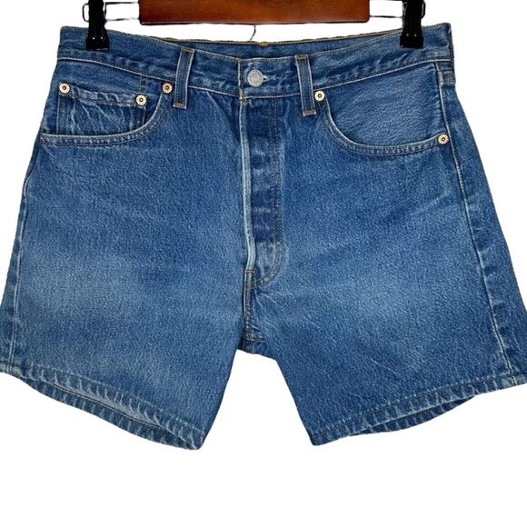 Levi’s Vintage USA 501 Cotton Denim Jean‎ Shorts Jorts Y2K 2000’s Size 33 Medium - Picture 1 of 11